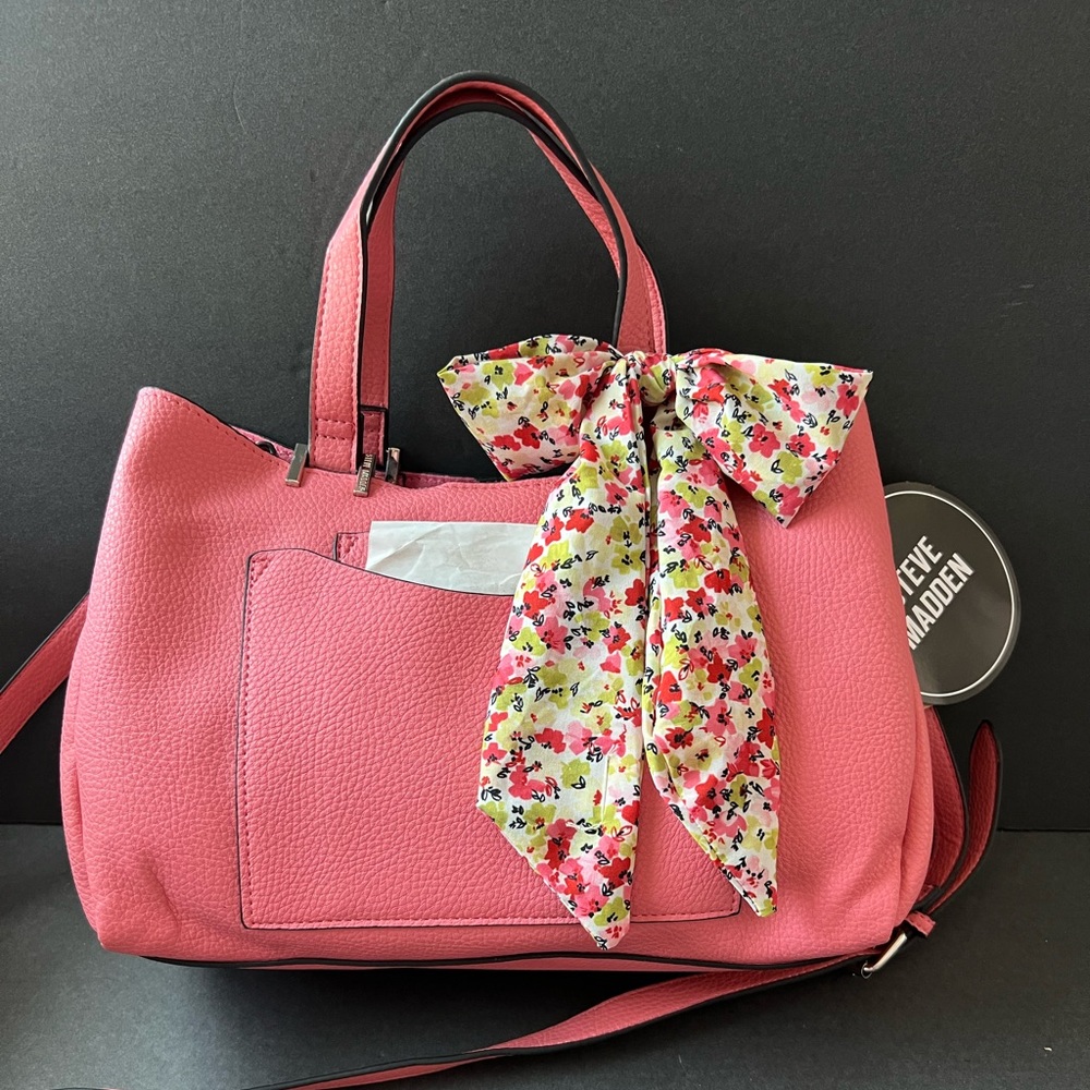 NWT STEVE MADDEN SATCHEL HANDBAG AND CLUTCH